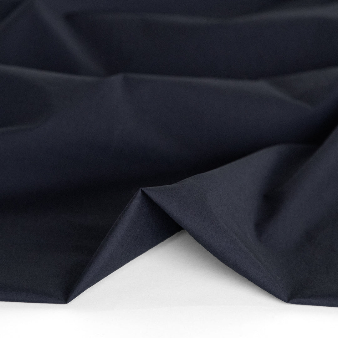 Washed Cotton Poplin - Navy | Blackbird Fabrics