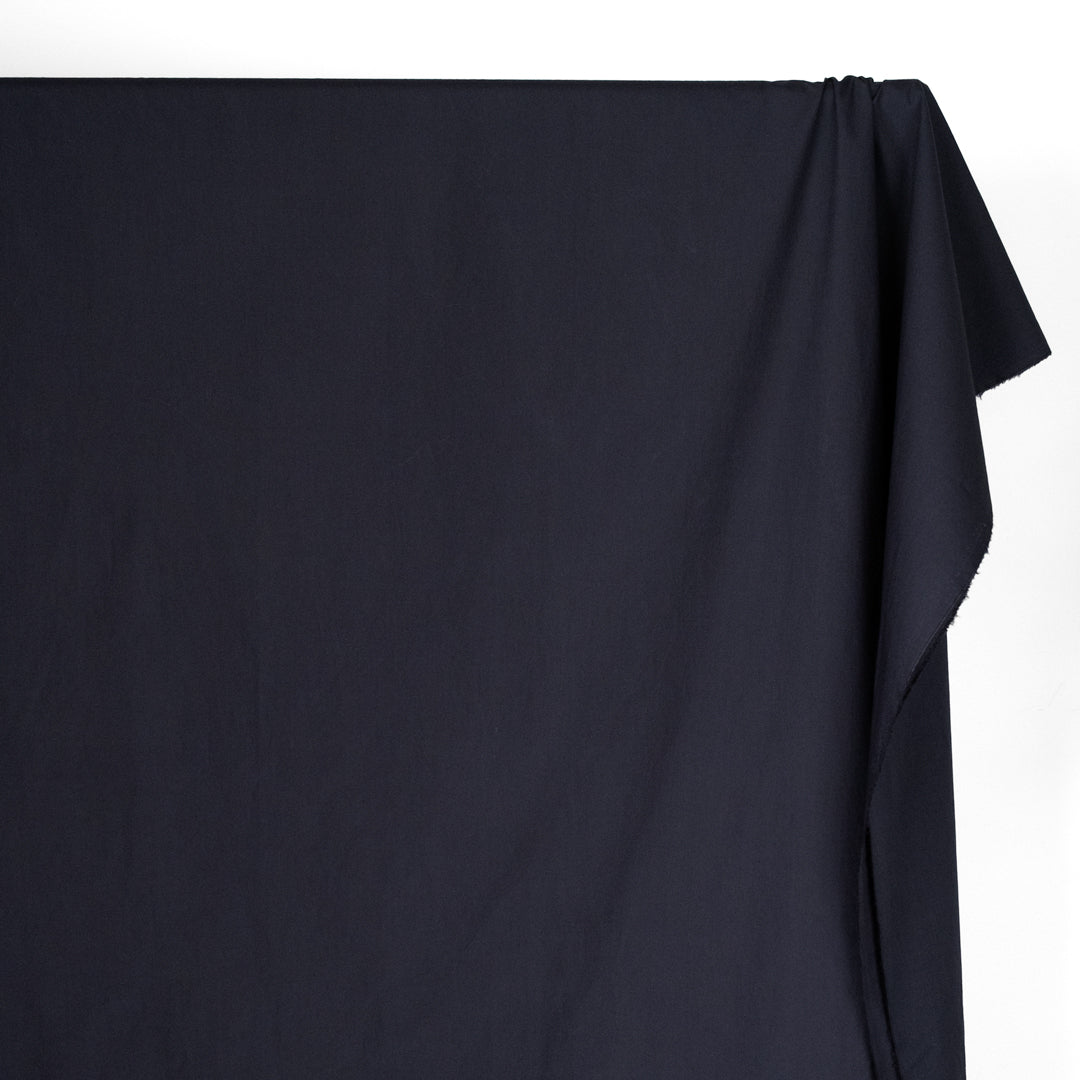Washed Cotton Poplin - Navy | Blackbird Fabrics