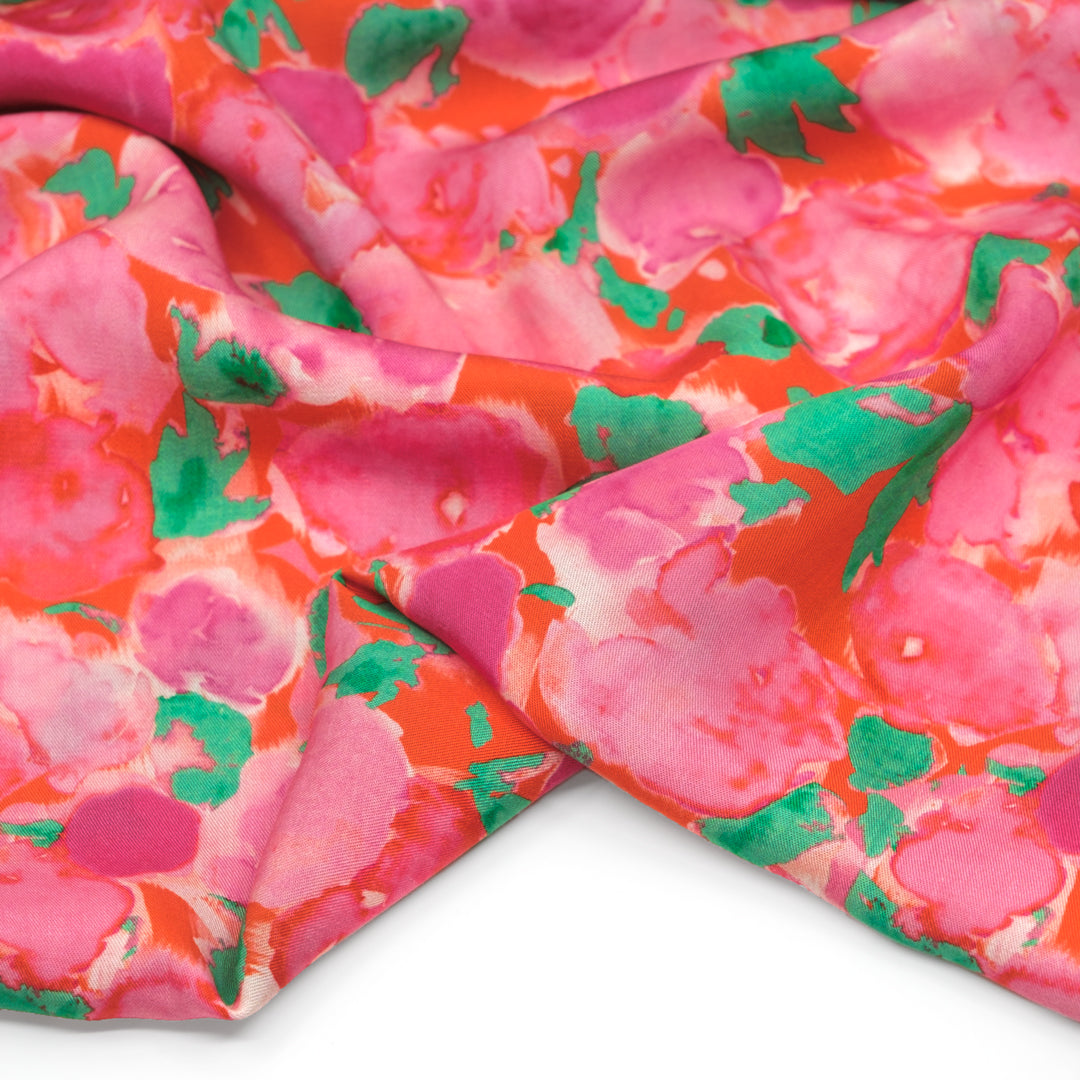 Rosewater TENCEL™ Lyocell Twill - Firecracker/Pink