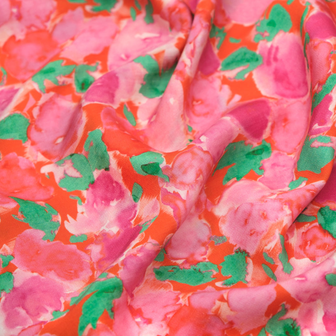 Rosewater TENCEL™ Lyocell Twill - Firecracker/Pink