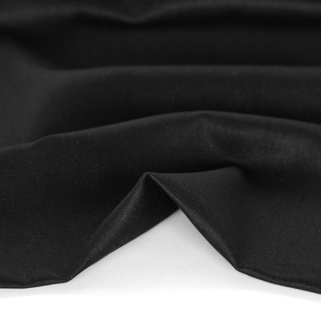 8oz Hemp & Organic Cotton Canvas - Black | Blackbird Fabrics