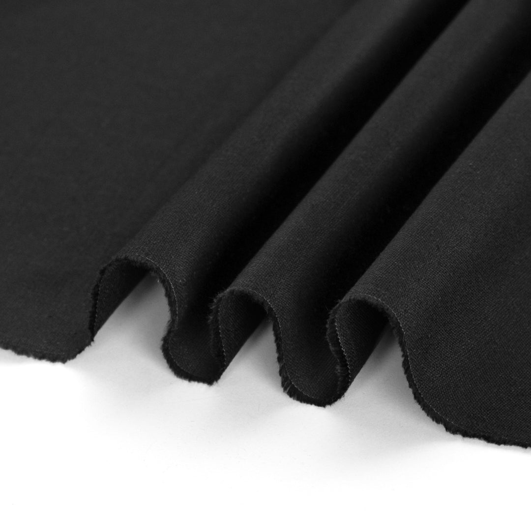 8oz Hemp & Organic Cotton Canvas - Black | Blackbird Fabrics