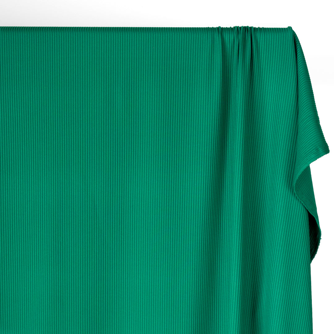 Recycled Poly Ribbed Swim Tricot - Viridian Green | Blackbird Fabrics