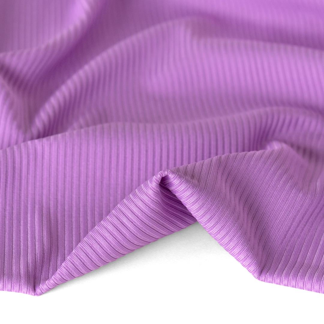 Recycled Poly Ribbed Swim Tricot - Thistle | Blackbird Fabrics