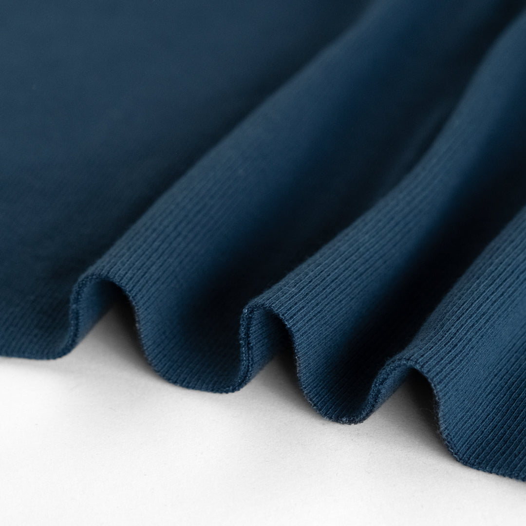 Organic Cotton 2x2 Ribbing - Petrol