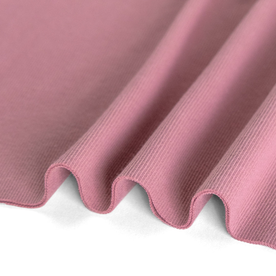 Organic Cotton 2x2 Ribbing - Wild Rose