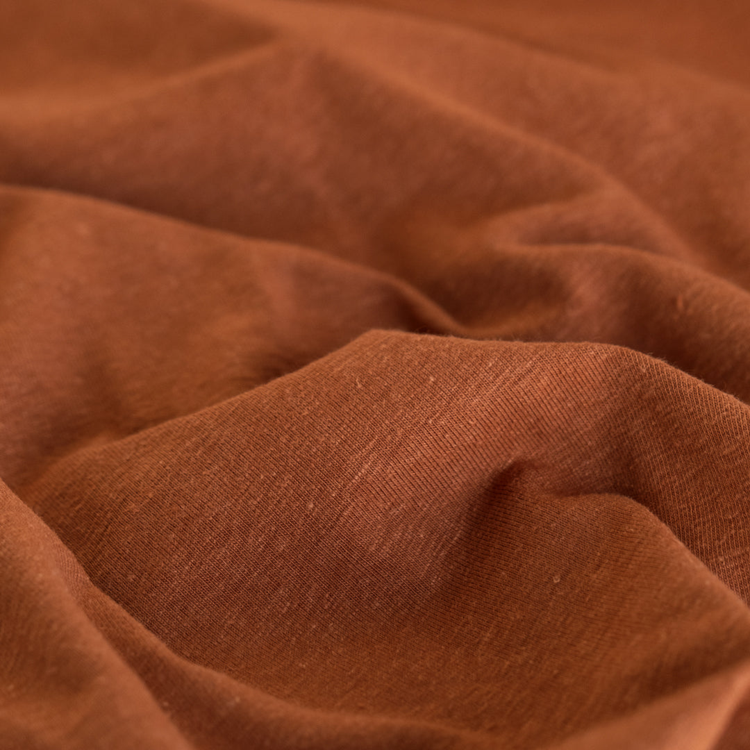 Hemp & Organic Cotton Jersey - Teak | Blackbird Fabrics