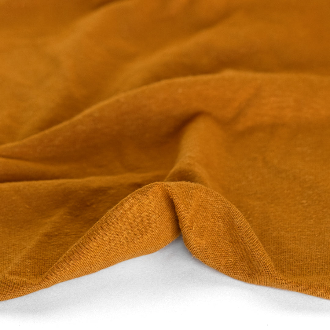 Hemp & Organic Cotton Jersey - Saffron | Blackbird Fabrics