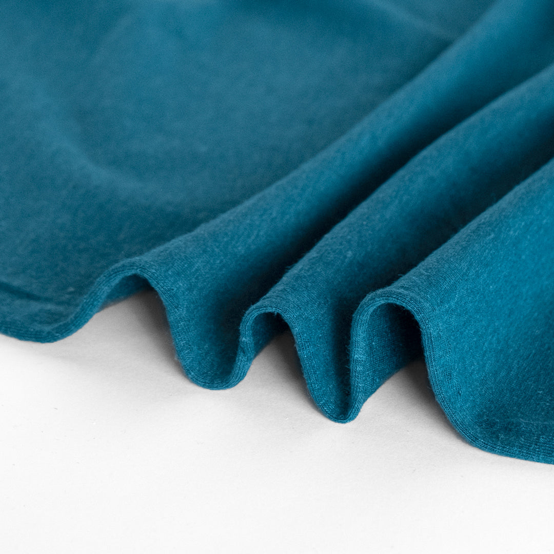 Hemp & Organic Cotton Jersey - Teal | Blackbird Fabrics