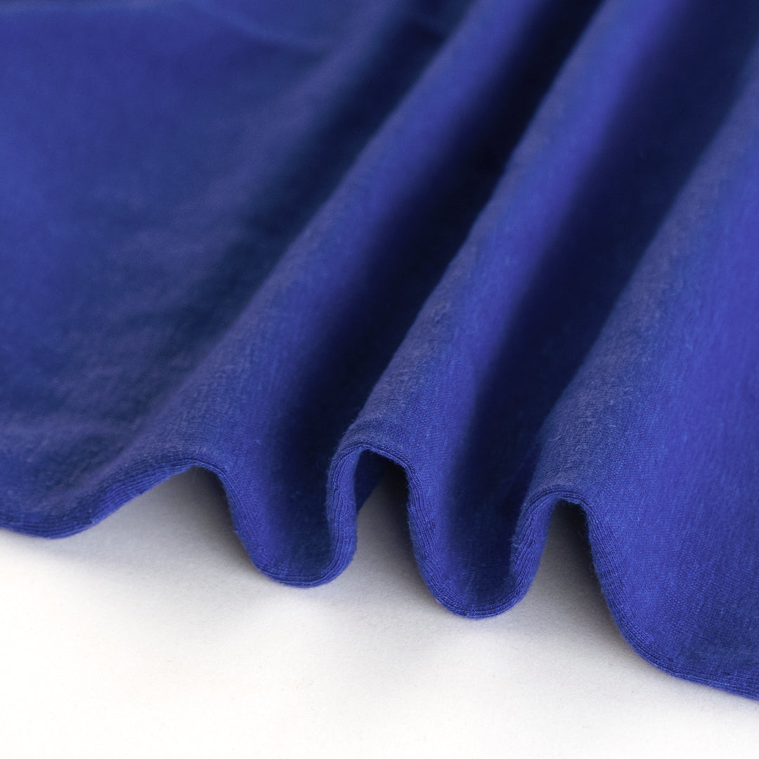 Hemp & Organic Cotton Jersey - Royal Blue | Blackbird Fabrics