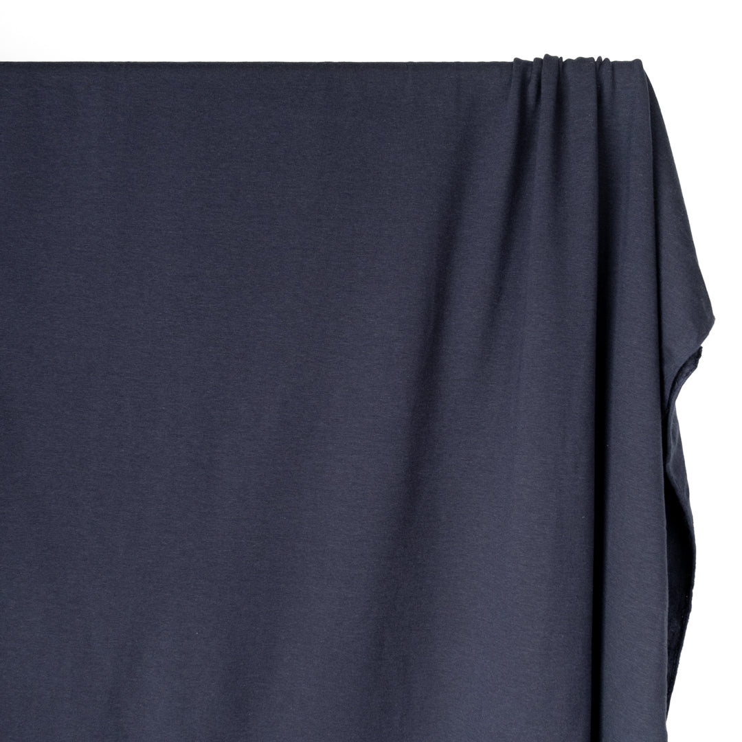 Hemp & Organic Cotton Jersey - Navy | Blackbird Fabrics