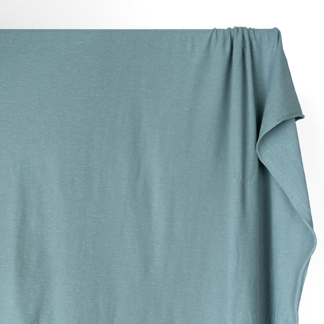 Hemp & Organic Cotton Jersey - Dusty Teal | Blackbird Fabrics