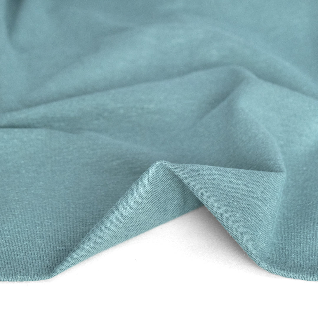 Hemp & Organic Cotton Jersey - Dusty Teal | Blackbird Fabrics