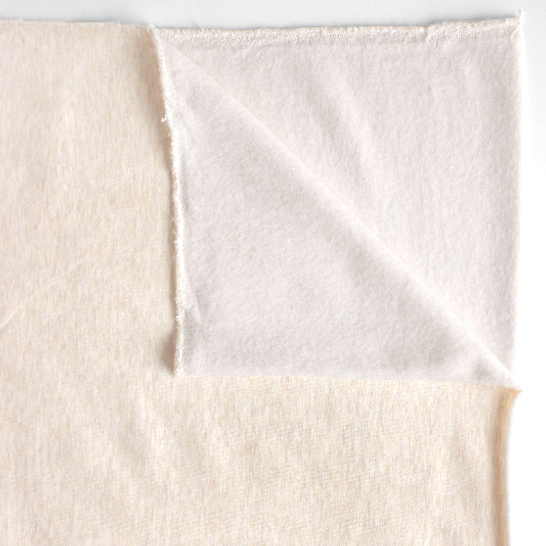 Bamboo & Cotton Stretch Fleece - Heather Almond