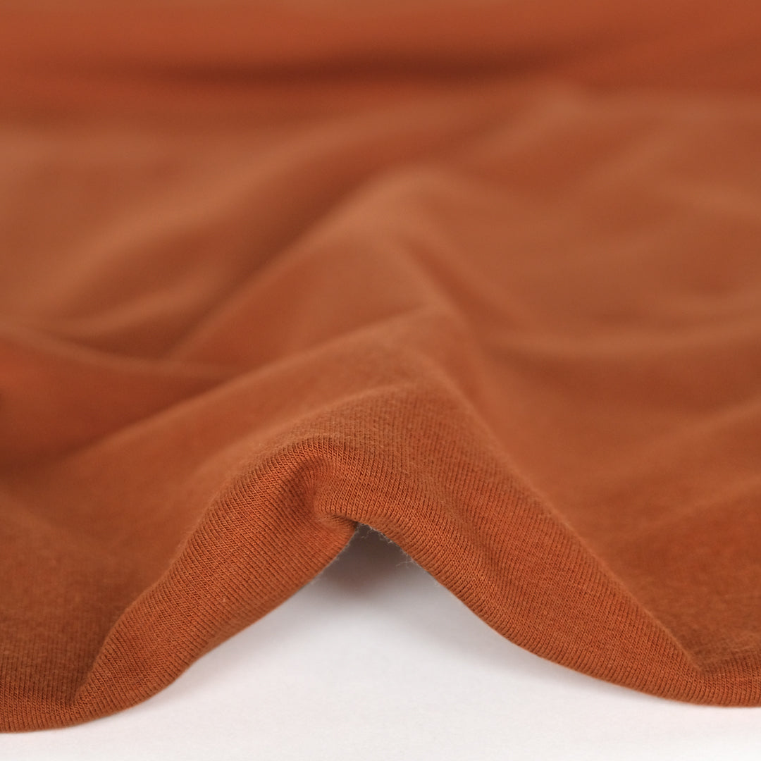 Bamboo & Cotton Stretch Fleece - Terracotta