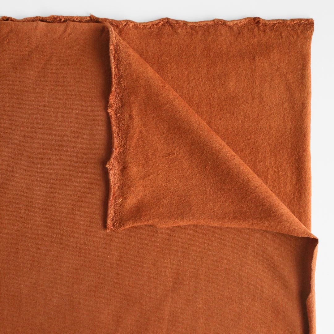 Bamboo & Cotton Stretch Fleece - Terracotta