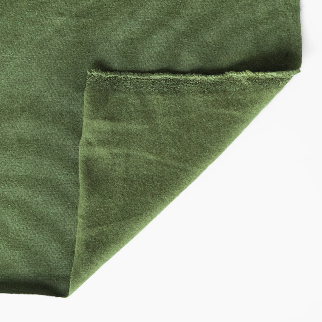 Bamboo & Cotton Stretch Fleece - Grass