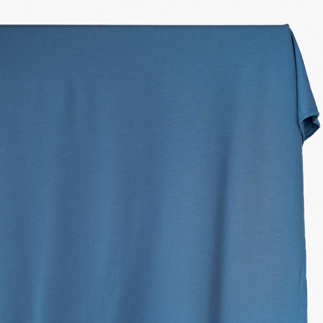 Bamboo & Cotton Stretch Fleece - Pacific