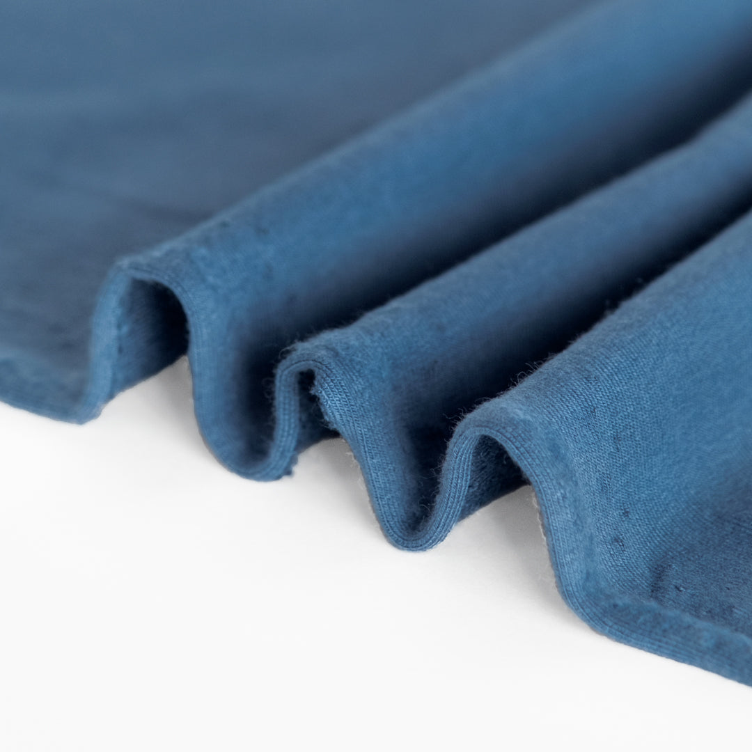 Bamboo & Cotton Stretch Fleece - Pacific