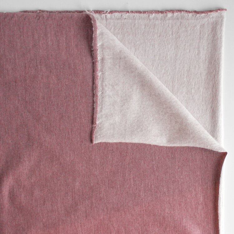 Bamboo & Cotton Stretch Fleece - Heather Dusty Rose