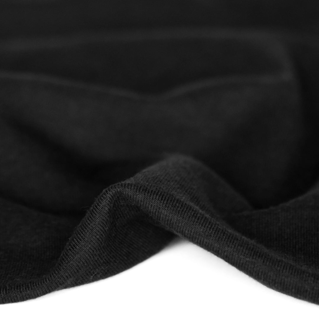 Bamboo & Cotton Stretch Fleece - Black