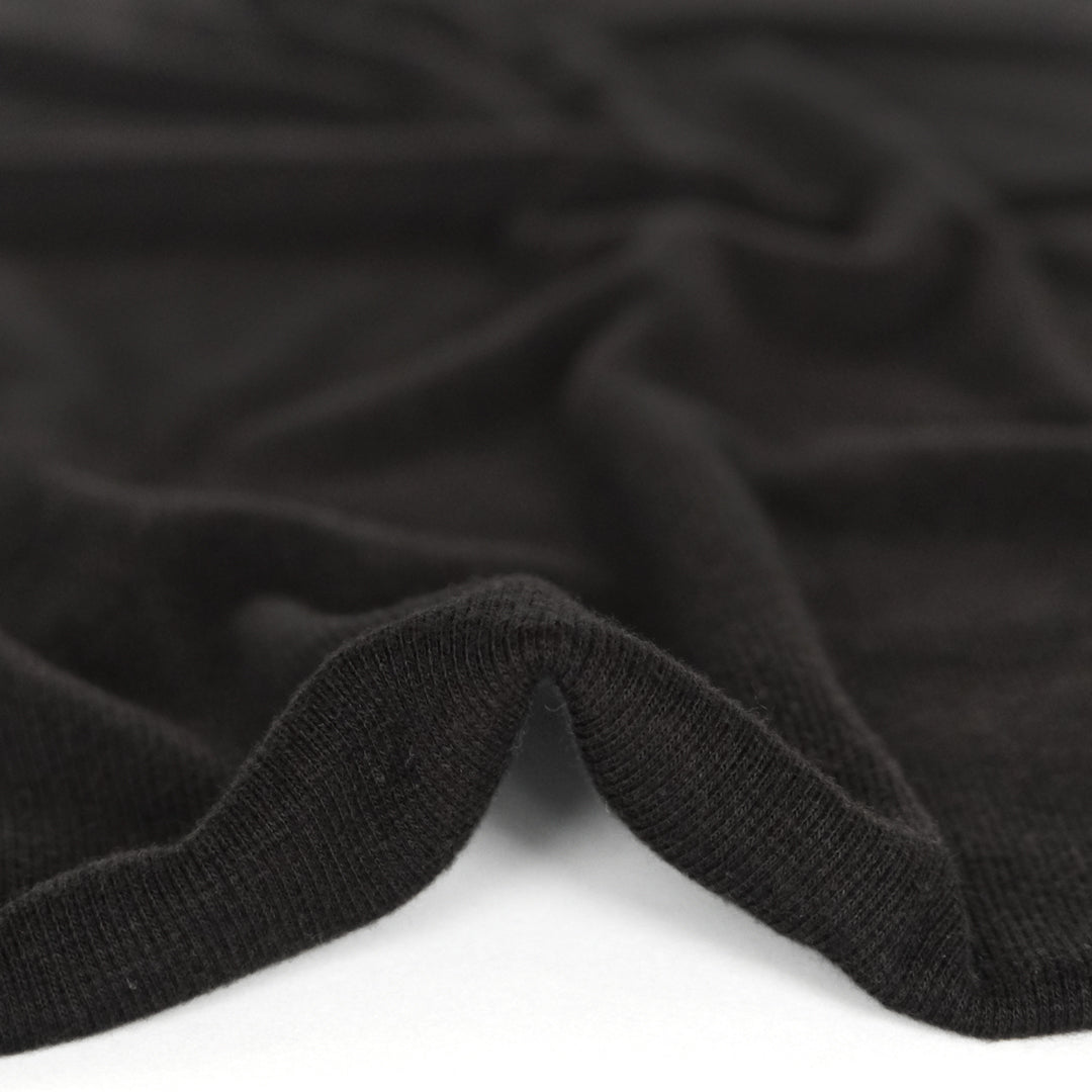 Bamboo & Cotton 2x2 Ribbing - Black