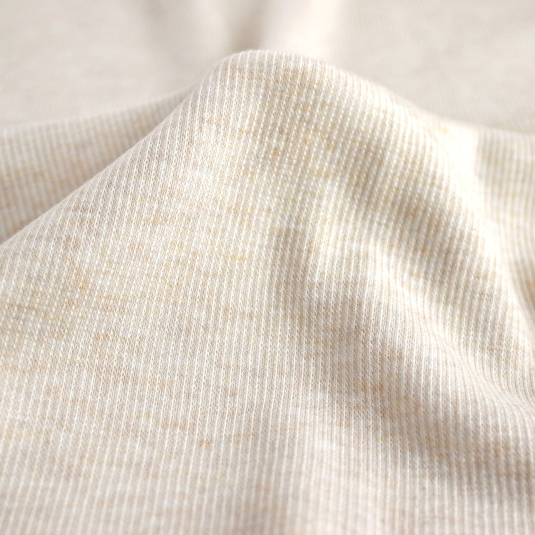 Bamboo & Cotton 2x2 Ribbing - Heather Almond