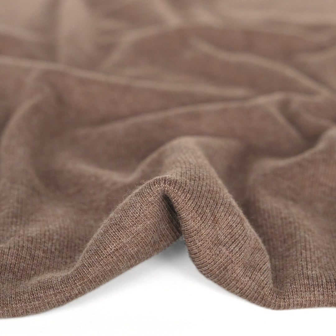Bamboo & Cotton 2x2 Ribbing - Heather Mocha