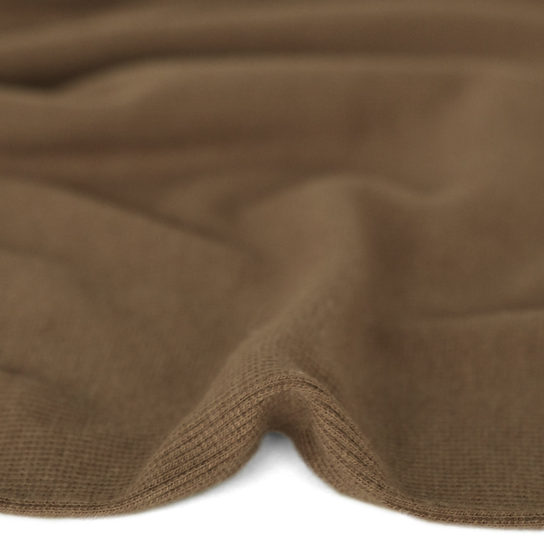 Bamboo & Cotton 2x2 Ribbing - Crimini