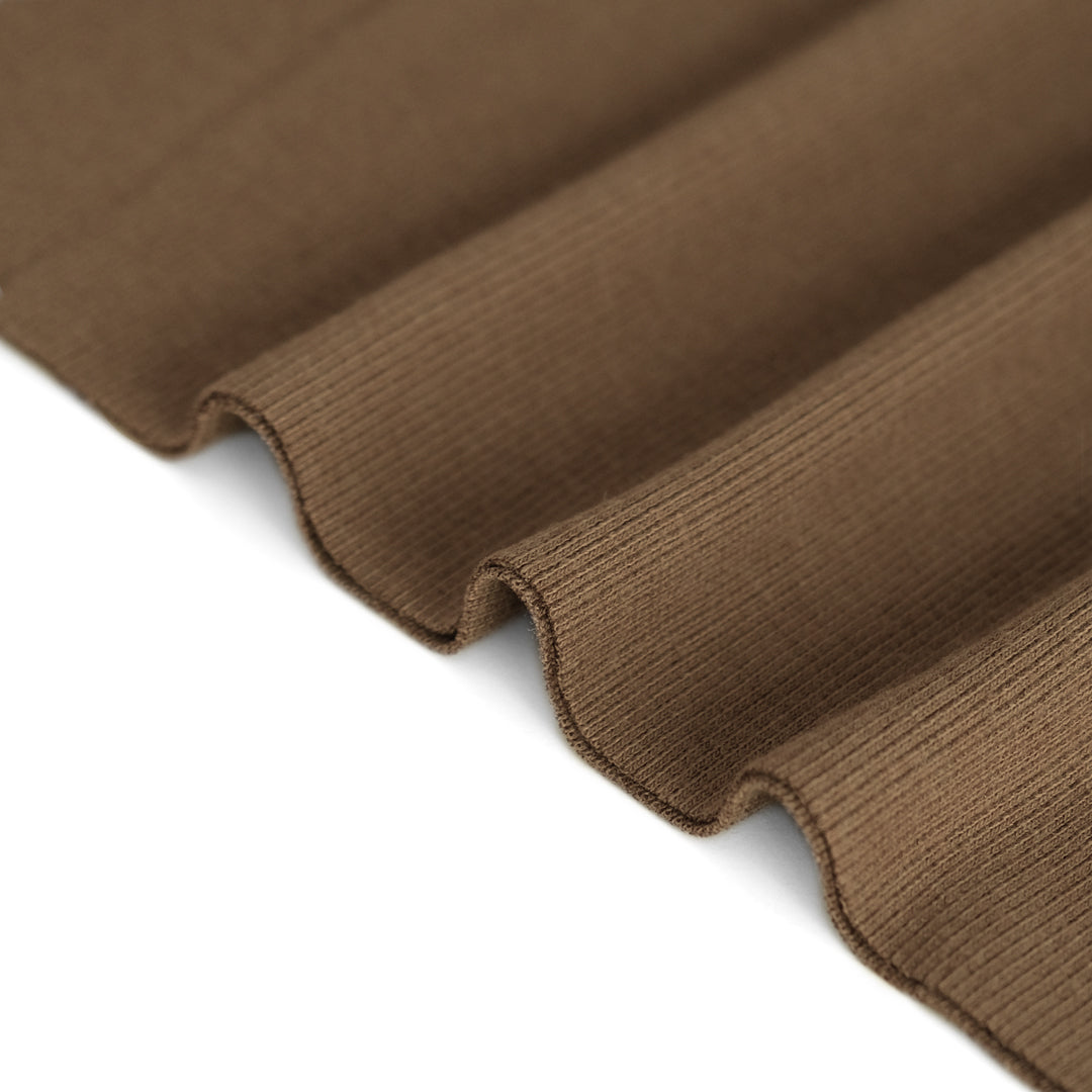 Bamboo & Cotton 2x2 Ribbing - Crimini
