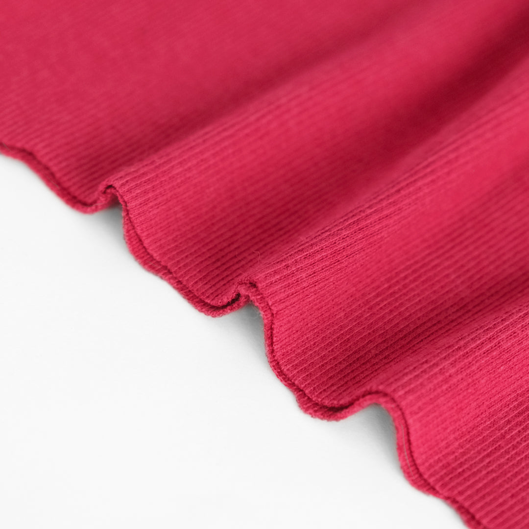 Bamboo & Cotton 2x2 Ribbing - Raspberry