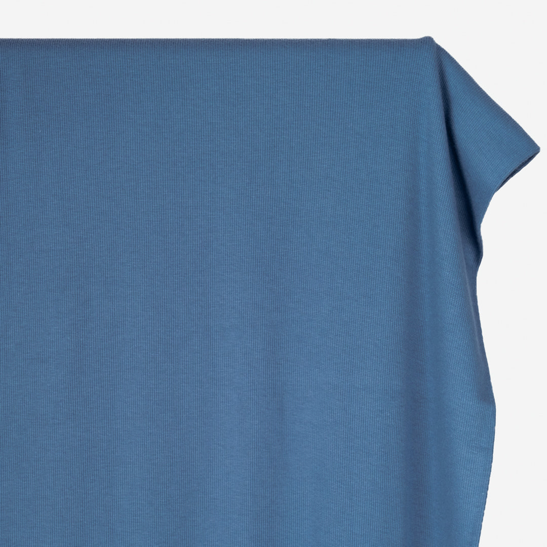 Bamboo & Cotton 2x2 Ribbing - Pacific