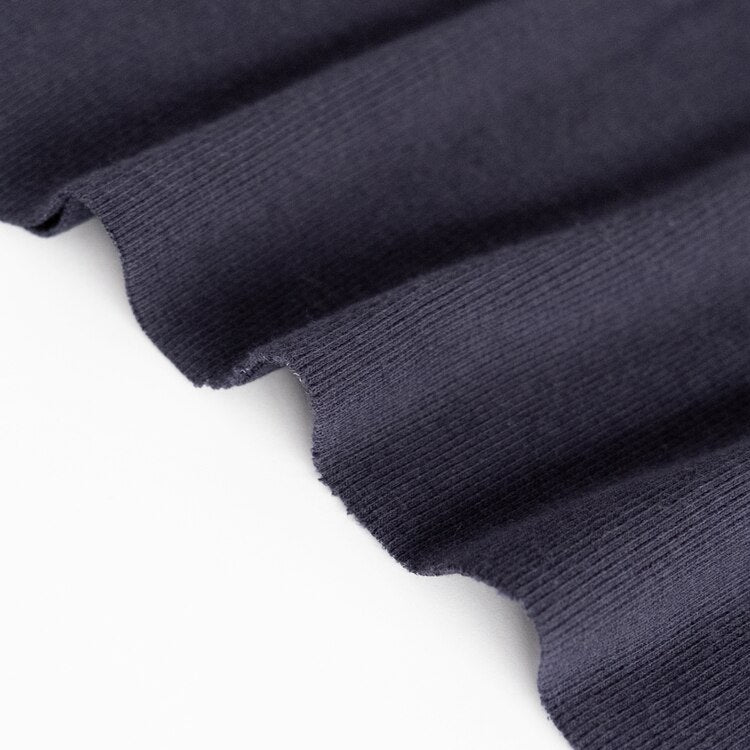 Bamboo & Cotton 2x2 Ribbing - Navy
