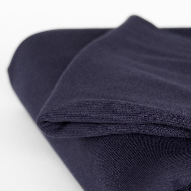 Bamboo & Cotton 2x2 Ribbing - Navy