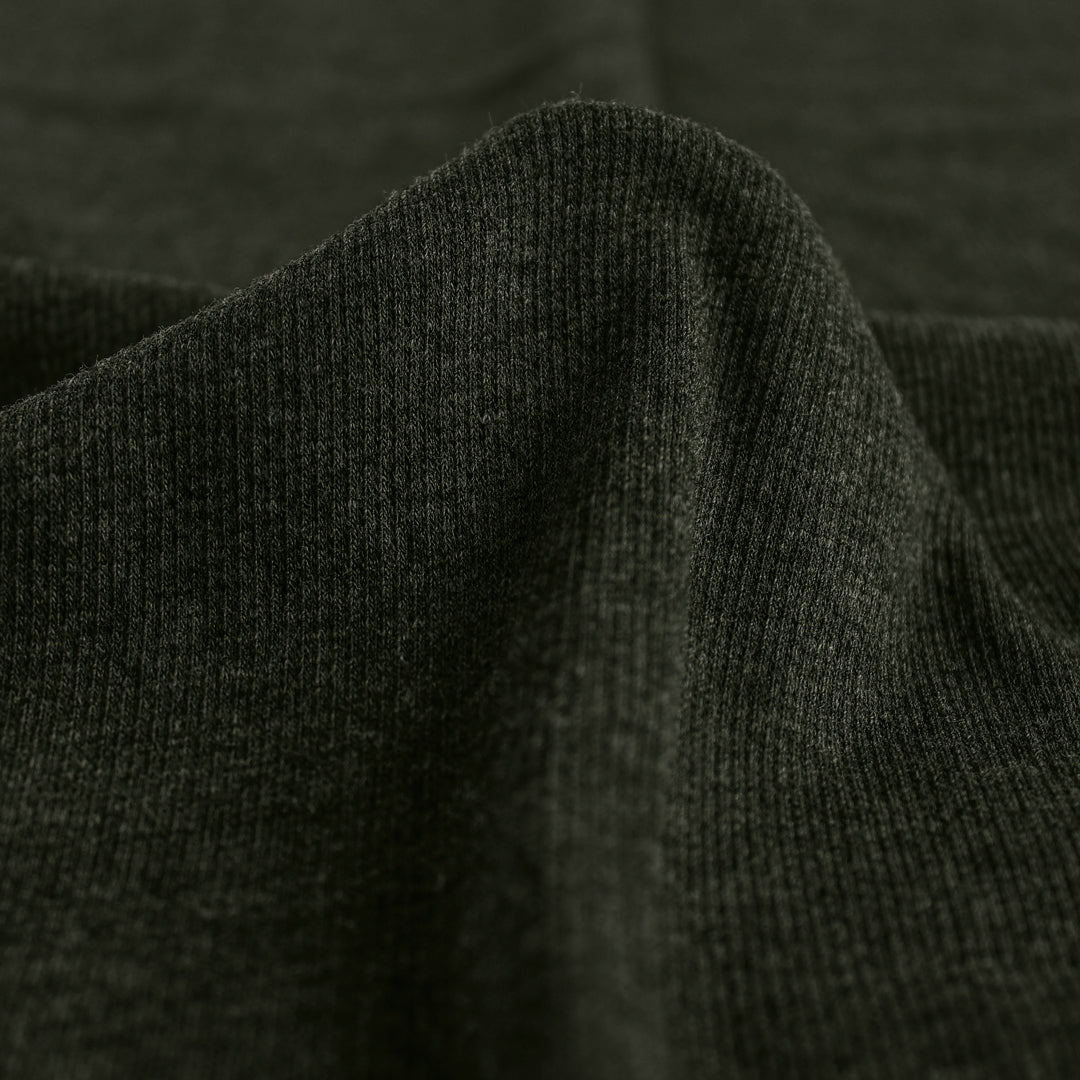 Bamboo & Cotton 2x2 Ribbing - Heather Forest