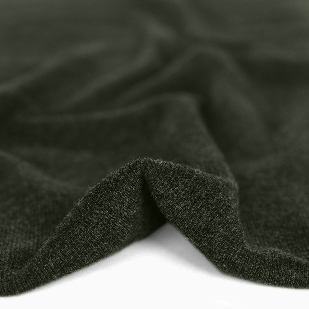 Bamboo & Cotton 2x2 Ribbing - Heather Forest