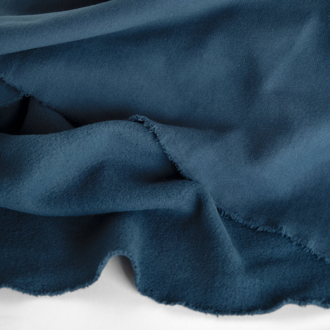 100% Organic Cotton Sweatshirt Fleece - Petrol