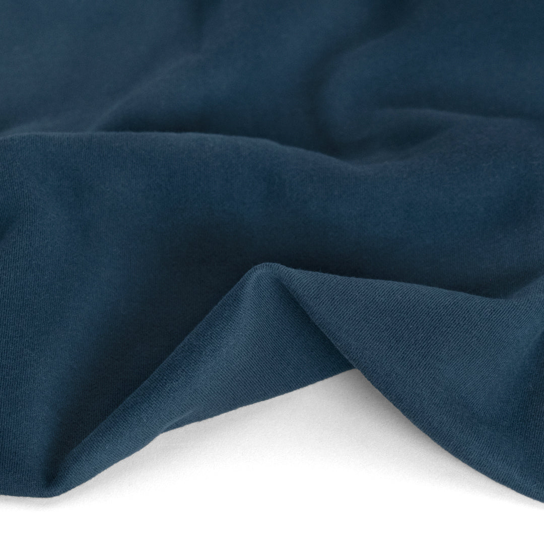 100% Organic Cotton Sweatshirt Fleece - Petrol