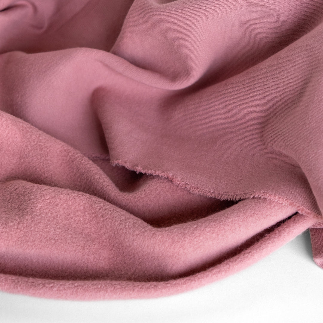 100% Organic Cotton Sweatshirt Fleece - Wild Rose