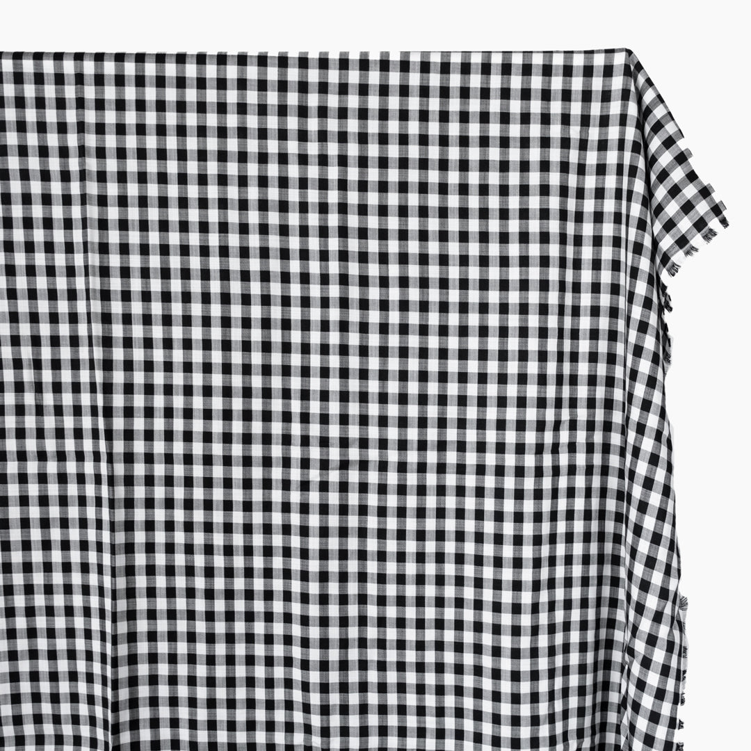 Gingham TENCEL™ Lyocell Twill - Black/White
