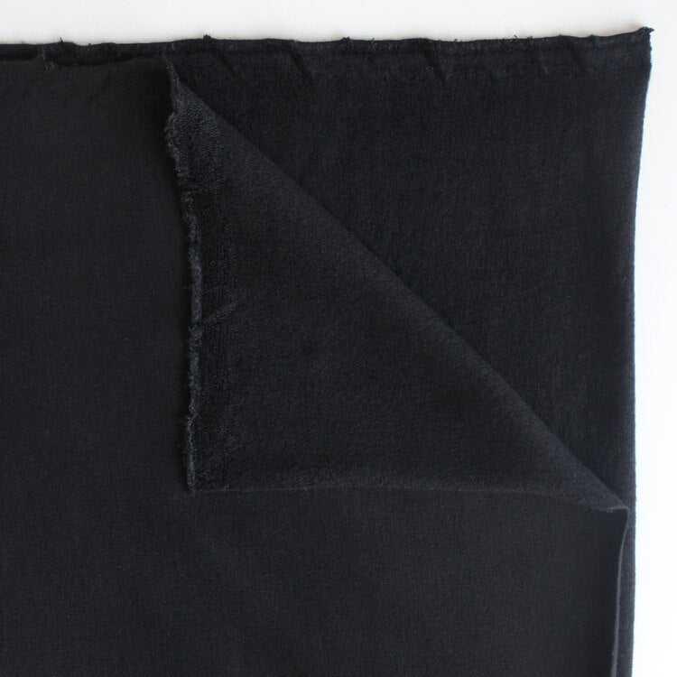 Bamboo & Cotton Stretch Fleece - Black