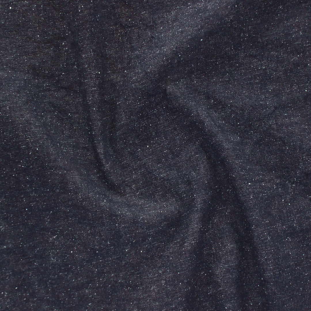 12oz Japanese Deadstock Non-Stretch Popcorn Denim - Dark Indigo