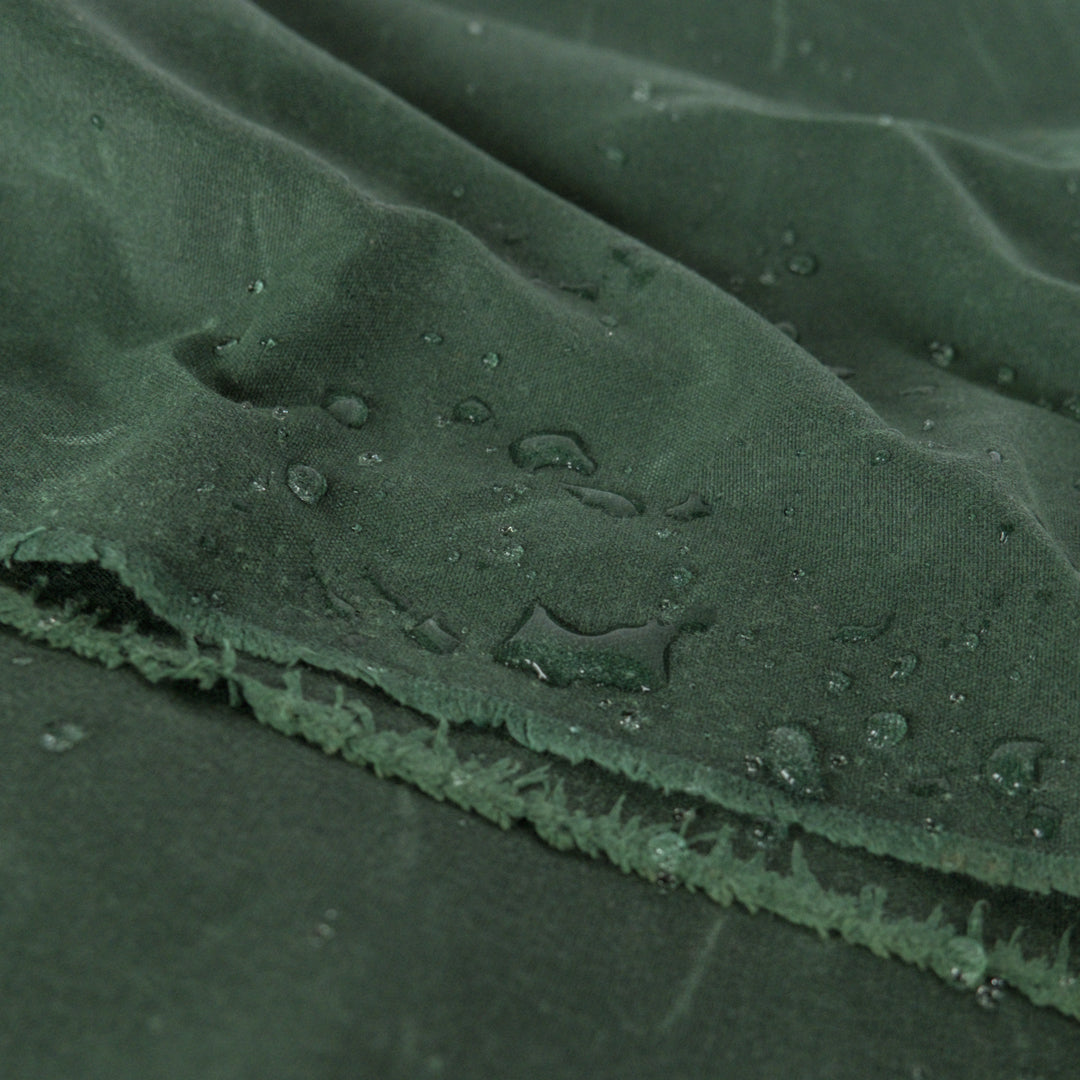 Waxed Cotton Canvas - Hunter Green