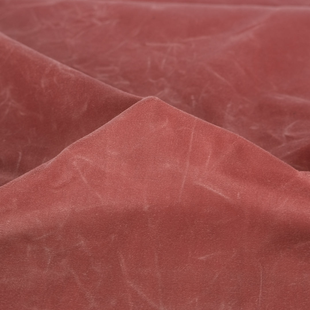 Waxed Cotton Canvas - Nautical Red