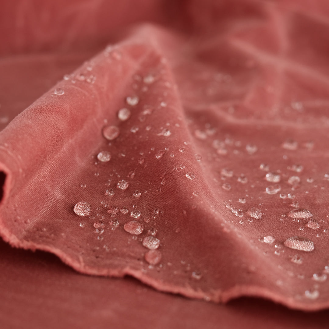 Waxed Cotton Canvas - Nautical Red