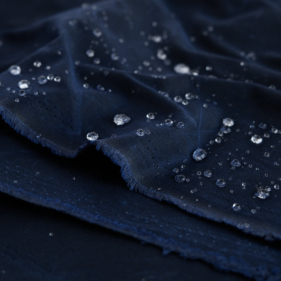 Waxed Cotton Canvas - Navy