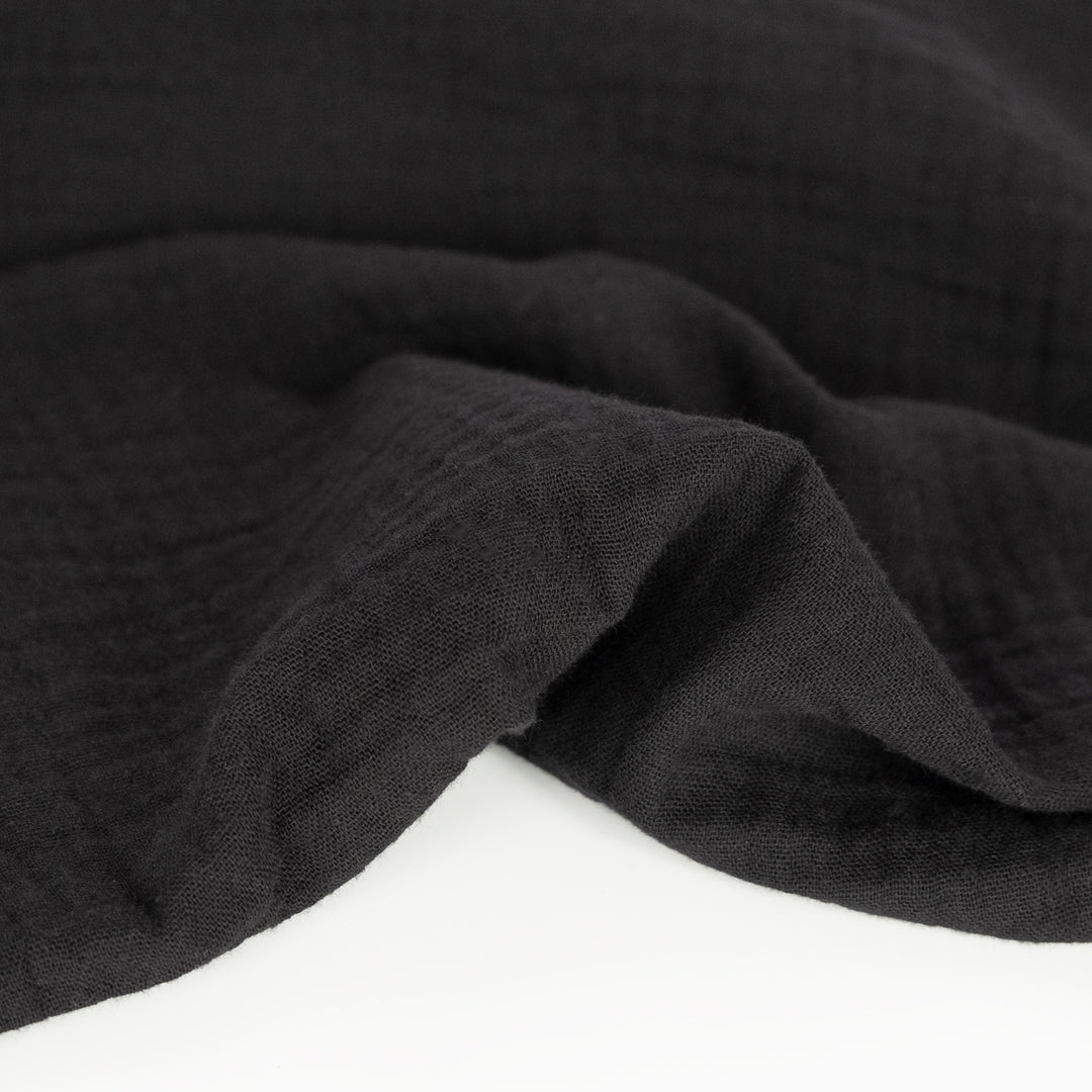 Organic Cotton Double Gauze - Black
