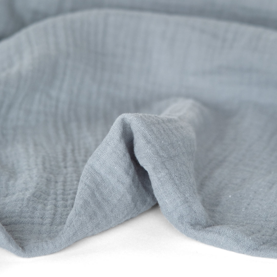 Organic Cotton Double Gauze - Powder Blue | Blackbird Fabrics