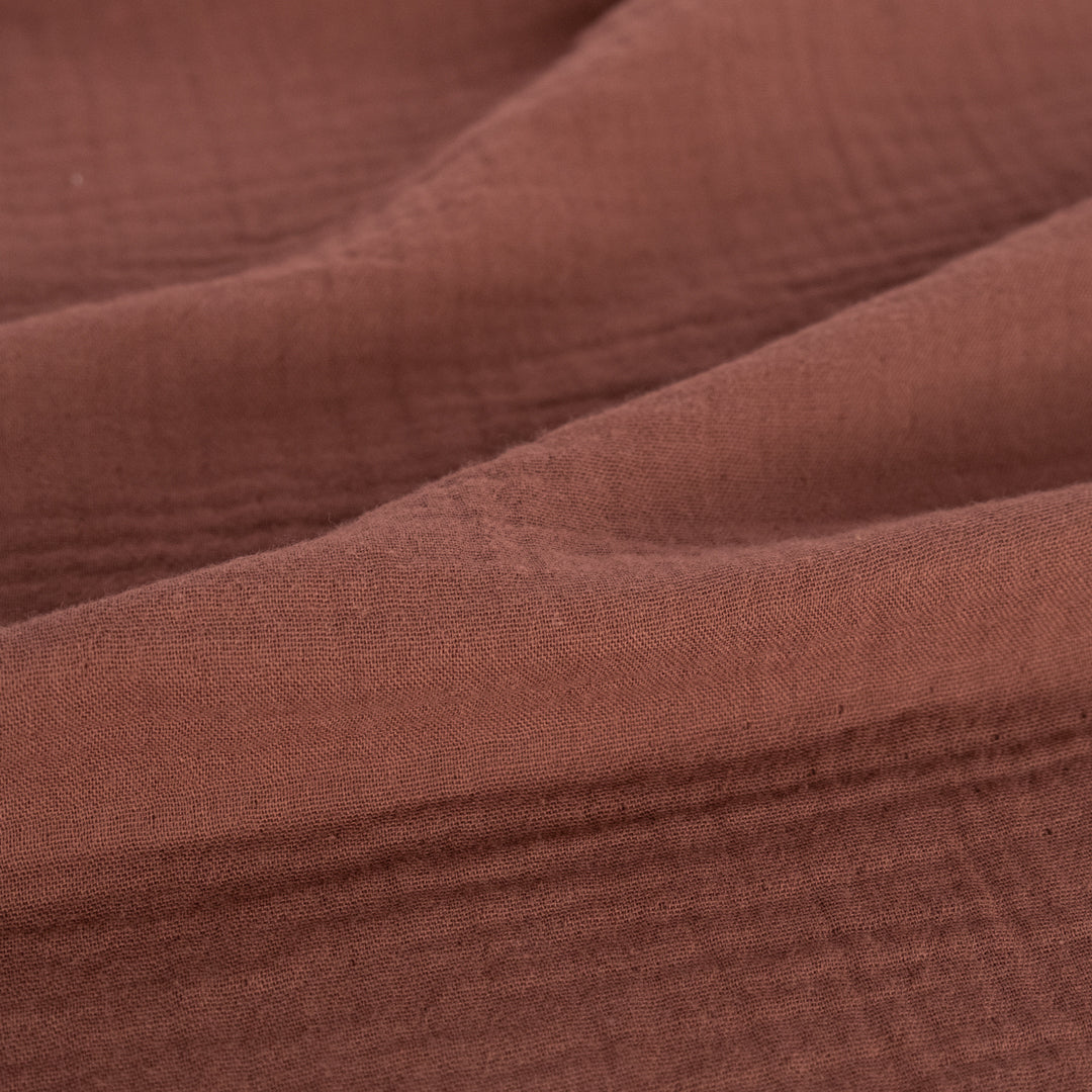 Organic Cotton Double Gauze - Baked Clay