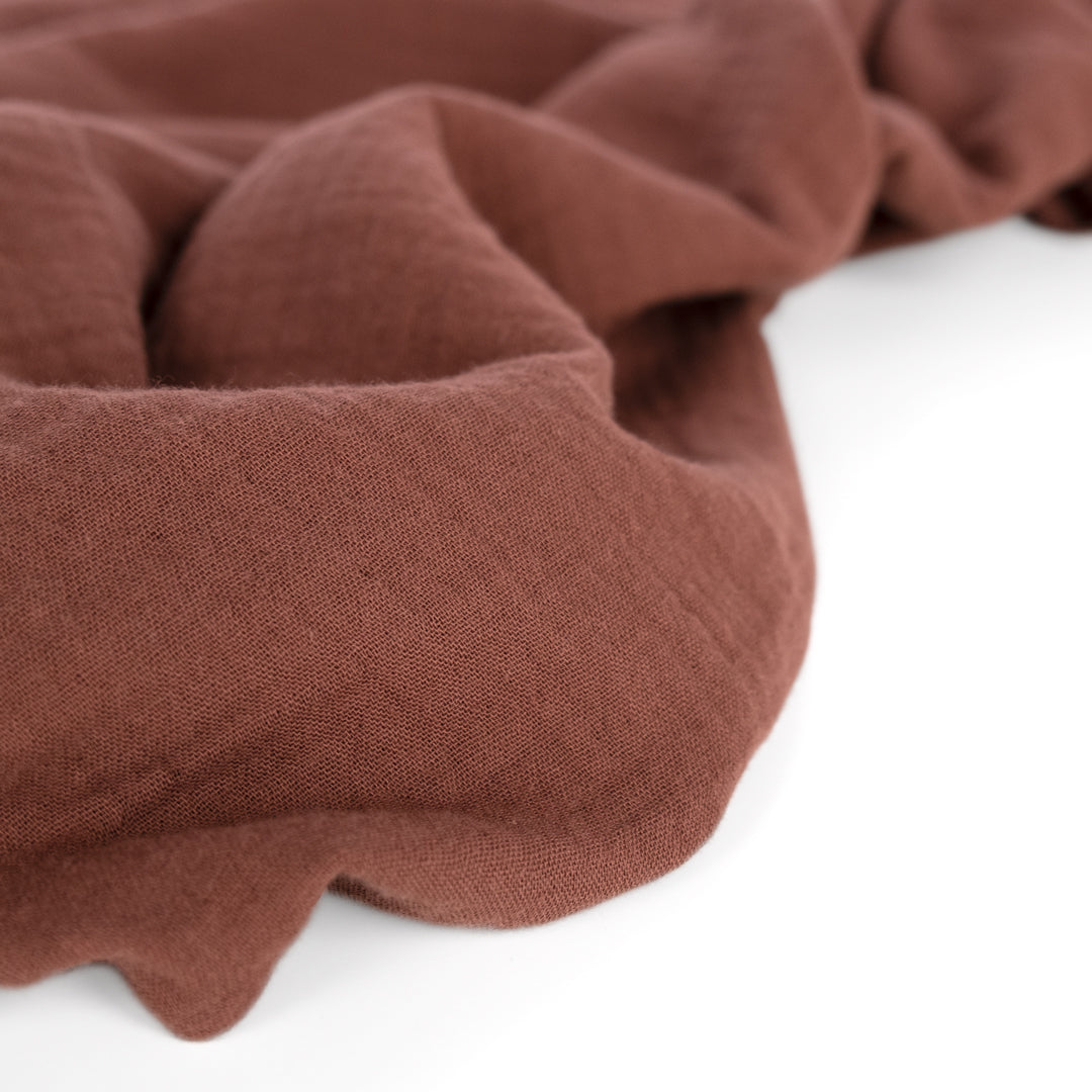 Organic Cotton Double Gauze - Baked Clay